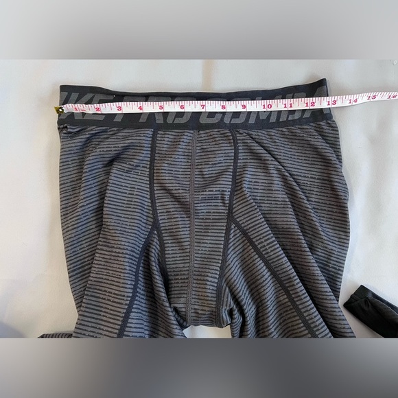 Nike Pro Combat Compression Leggings Men Sz Large Black Run Athletic Pants - Picture 6 of 9